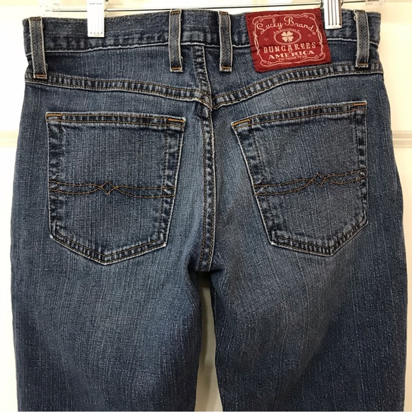 Lucky Brand Mid Rise Flare Dungarees Jeans Size 4 - Picture 3 of 9